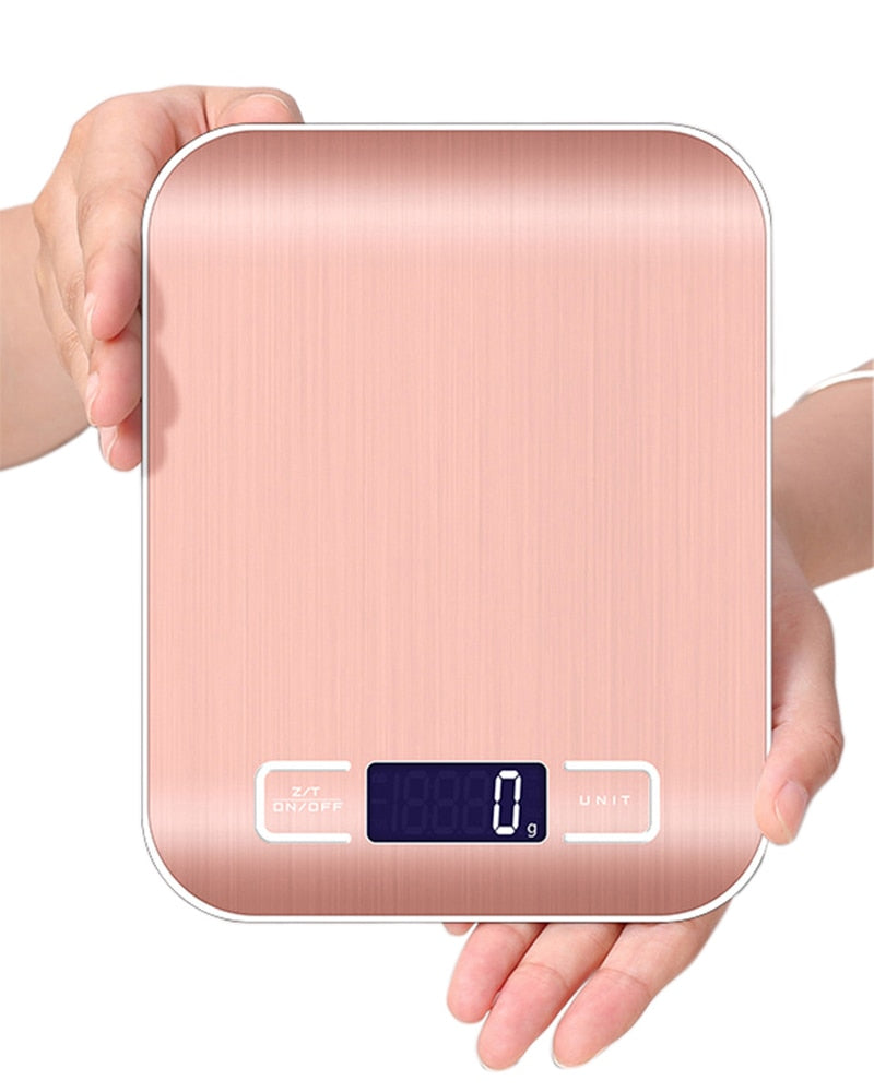 Stainless Steel LCD Digital kitchen weigh Scales 5kg 10kg/1g.