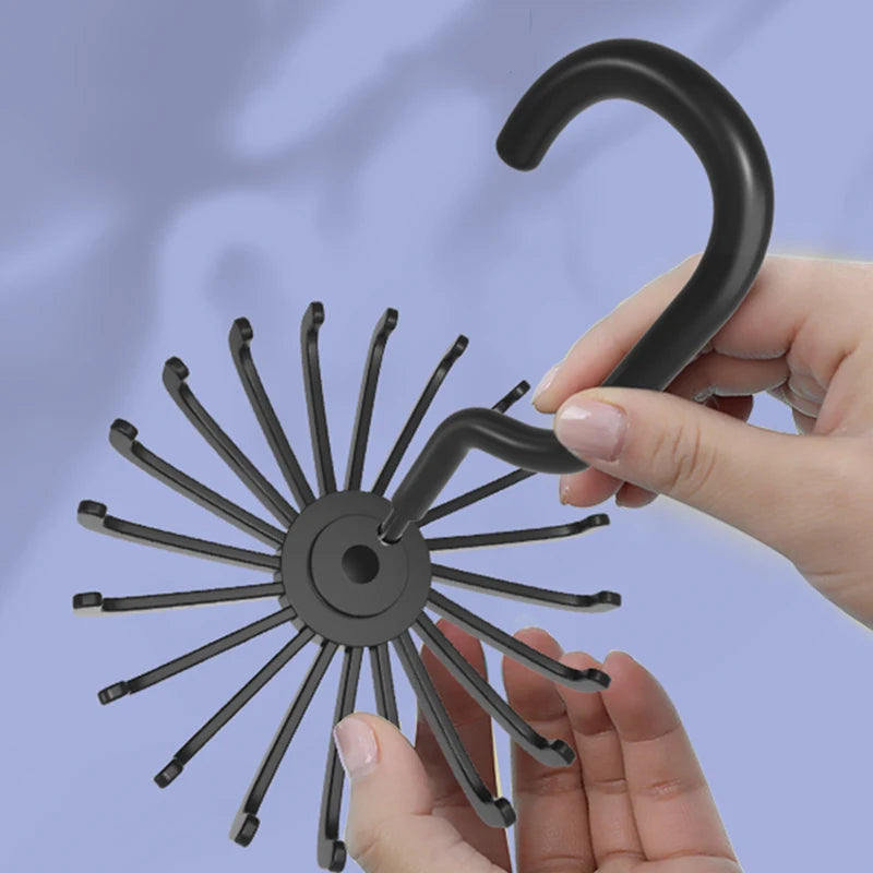 WOVHSTEAR Space Saving 20 Hooks 360 Degree Rotating Belt, Neck Tie Hanger
