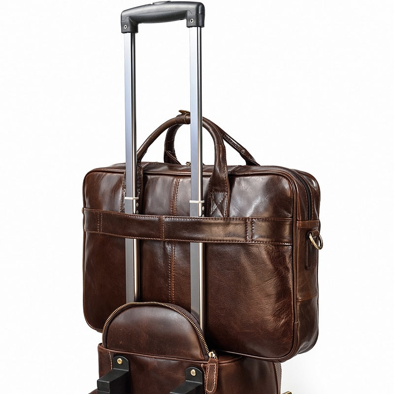 Genuine Leather Laptop Briefcase.