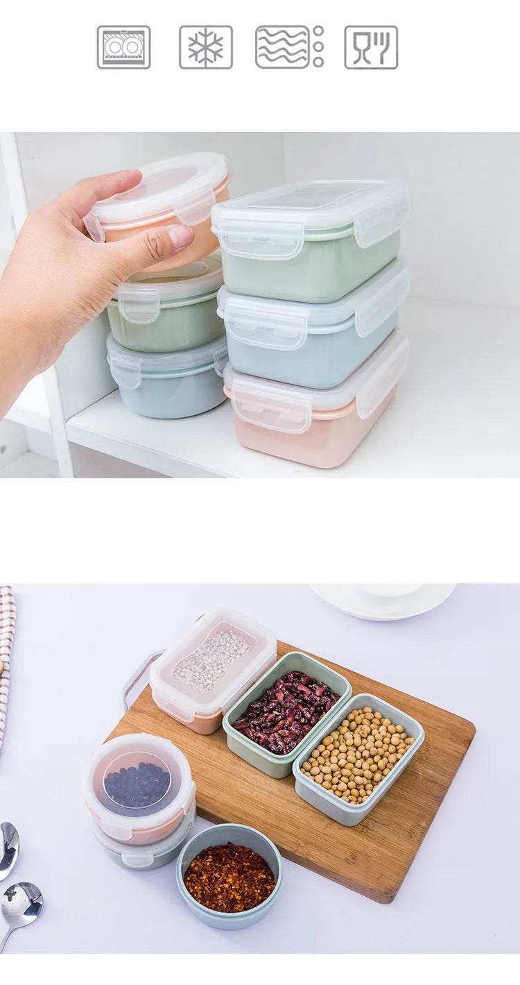 Plastic Lunch Bento OR Storage Food Box With Seal Proof Lid.