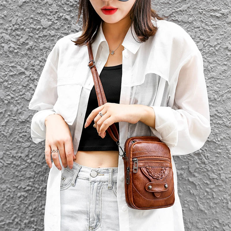 Women's Soft Leather Crossbody Shoulder Bag