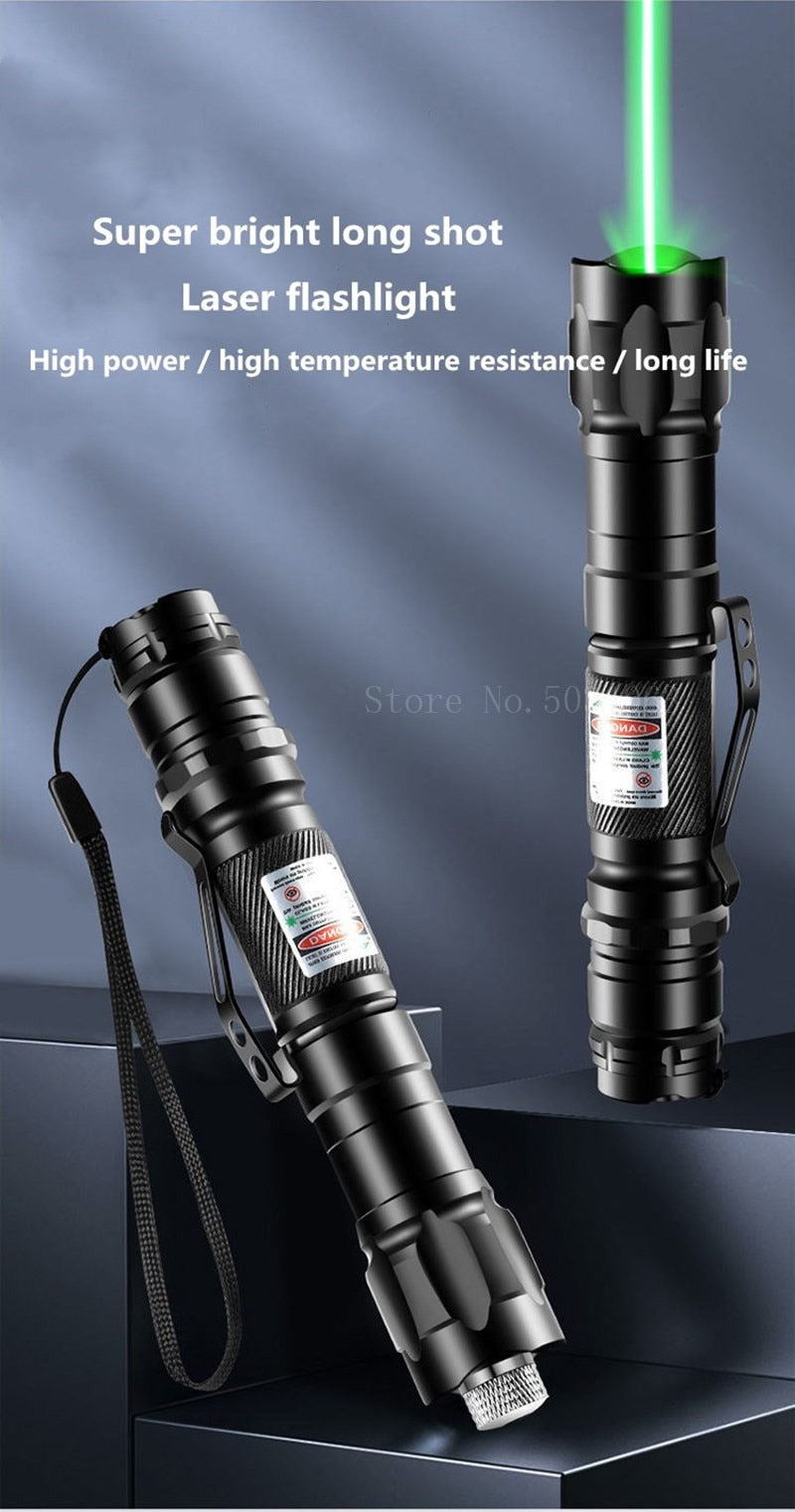 High Power Green laser pointer. Laser Pen 532nm 500 to 10000 meters. Range 009