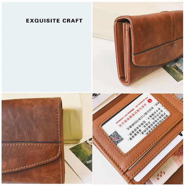 Women's Trifold Leather Wallet.