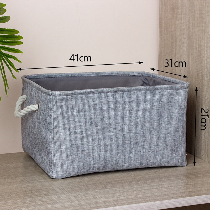 Cotton Linen Folding Storage Baskets.  Great For Organizing Kids Toys Or Laundry.