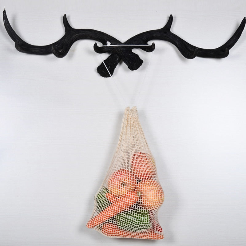 Reusable Cotton Mesh Produce Bags for Vegetables/ Fruit.
