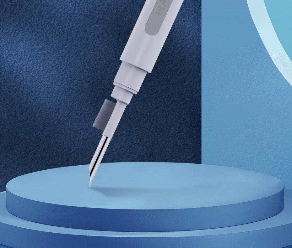 Hagibis Cleaner Kit for earbuds . Kit includes all in one pen with metal tip, brush head and sponge to clean hard to get places.