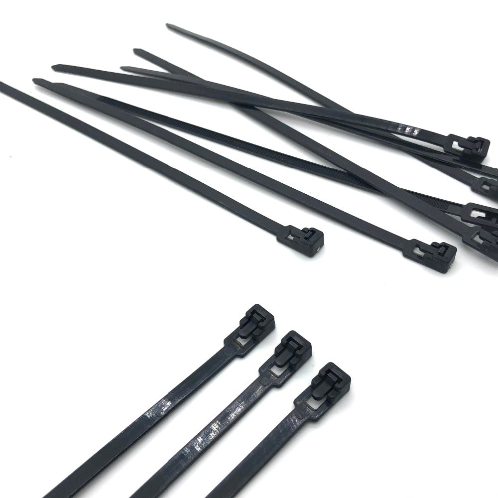 100pcs Colored 200mm Nylon Self-locking Reusable  Zip Ties.