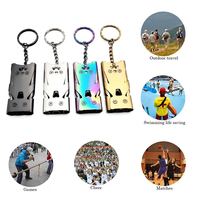 1 Pcs Double Pipe Whistle with High Decibel For Emergencies And Camping.