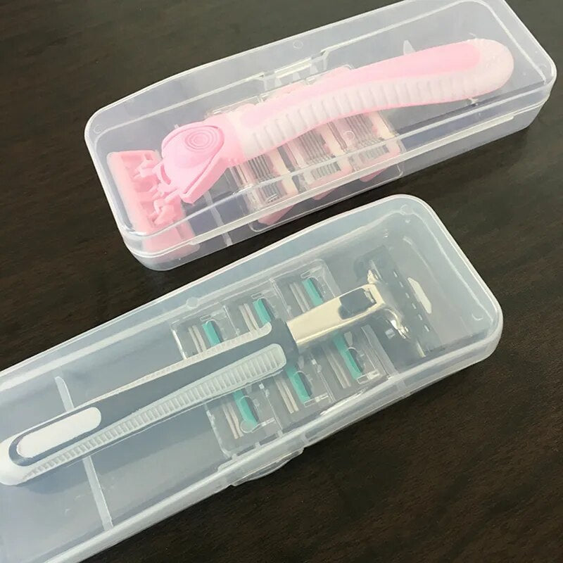 Plastic Transparent Shaver Case For Travel.