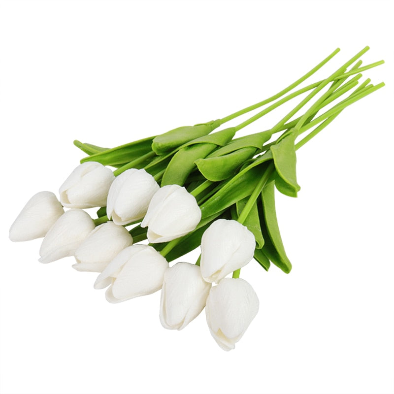 10/20pcs Artificial Tulips Bouquets For Home/Wedding Decoration.