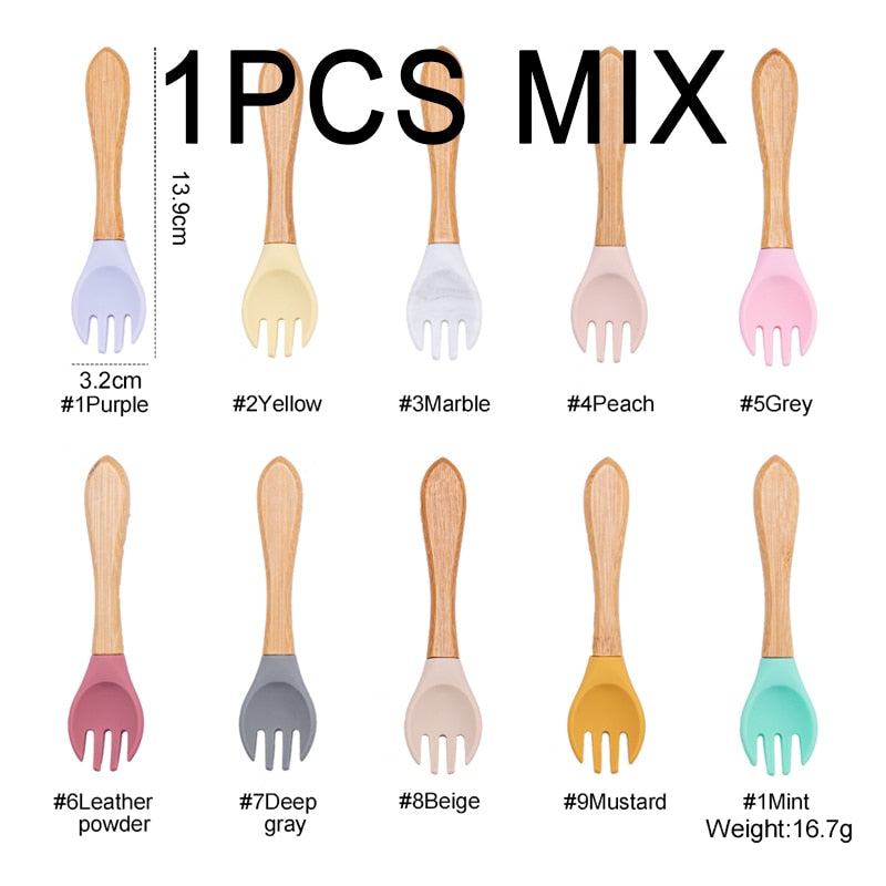 Babies Silicone Bowl, Fork, Spoon, OR Cup and Straw With Suction Cup.