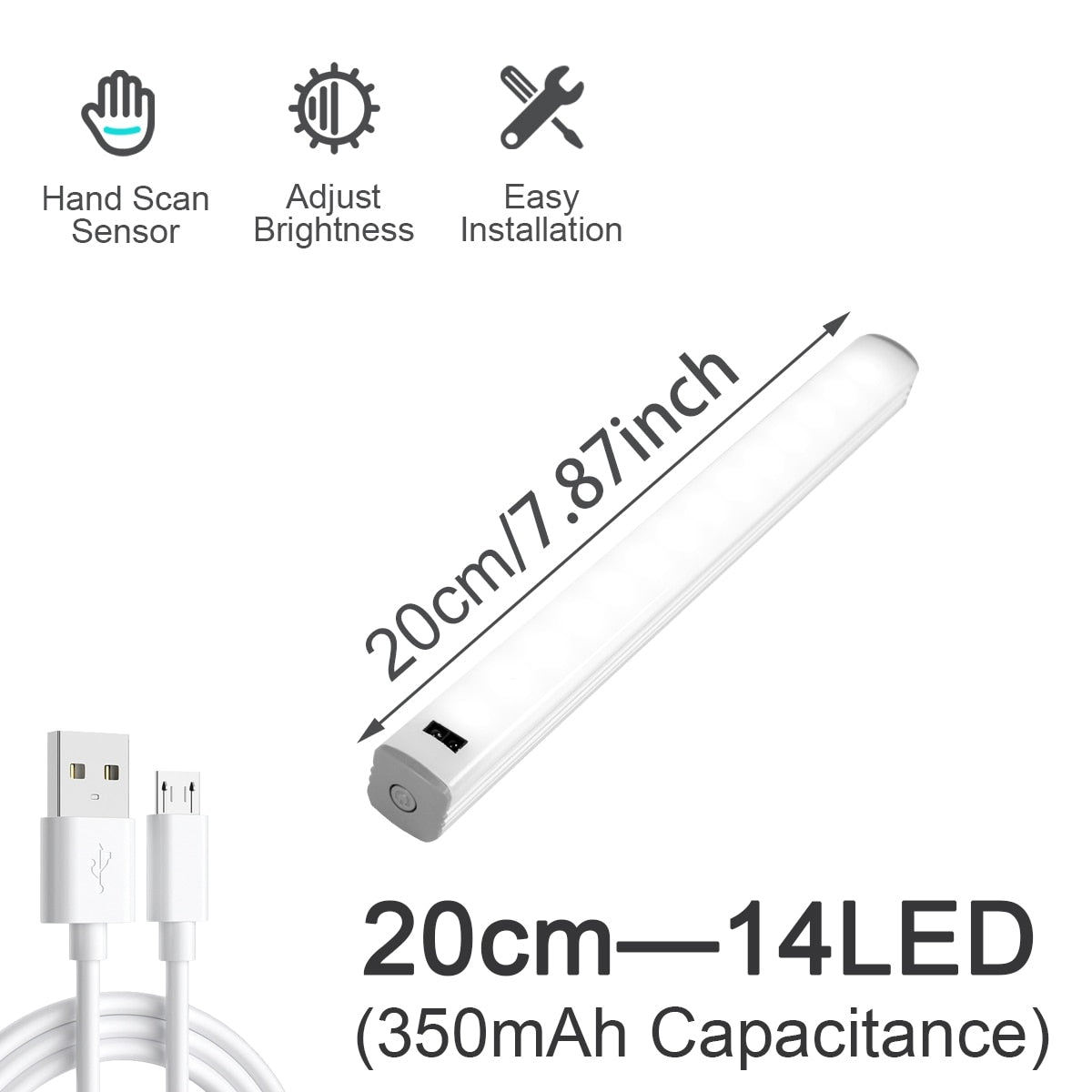 30 40 50cm Motion Sensor LED Under Cabinet Lights.