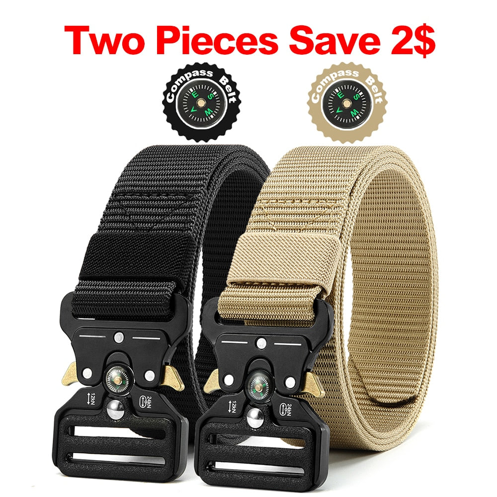 Multi Function Canvas Compass Tactical Belt.