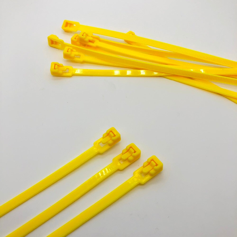 100pcs Colored 200mm Nylon Self-locking Reusable  Zip Ties.
