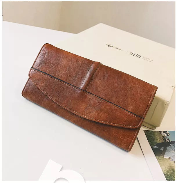 Women's Trifold Leather Wallet.