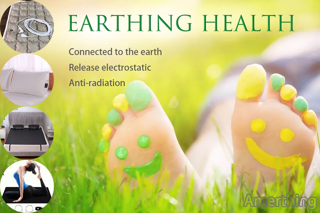 White Earthing Bed Sheet / Pillowcase with Conductive Silver Fiber, USB Cord For Grounded Antistatic Health Protection.