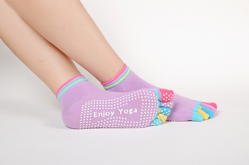 Women's Anti-Slip Five- Toe Yoga Socks.