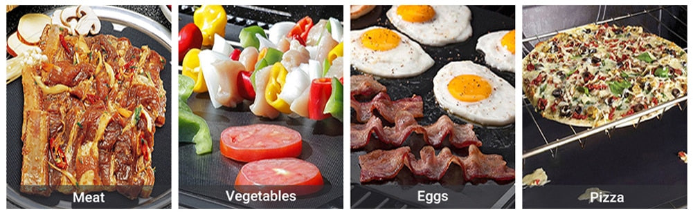 40 * 33cm BBQ Grill Mat For Outdoor Baking Non-stick Reusable Cooking Pad. 40 * 33cm