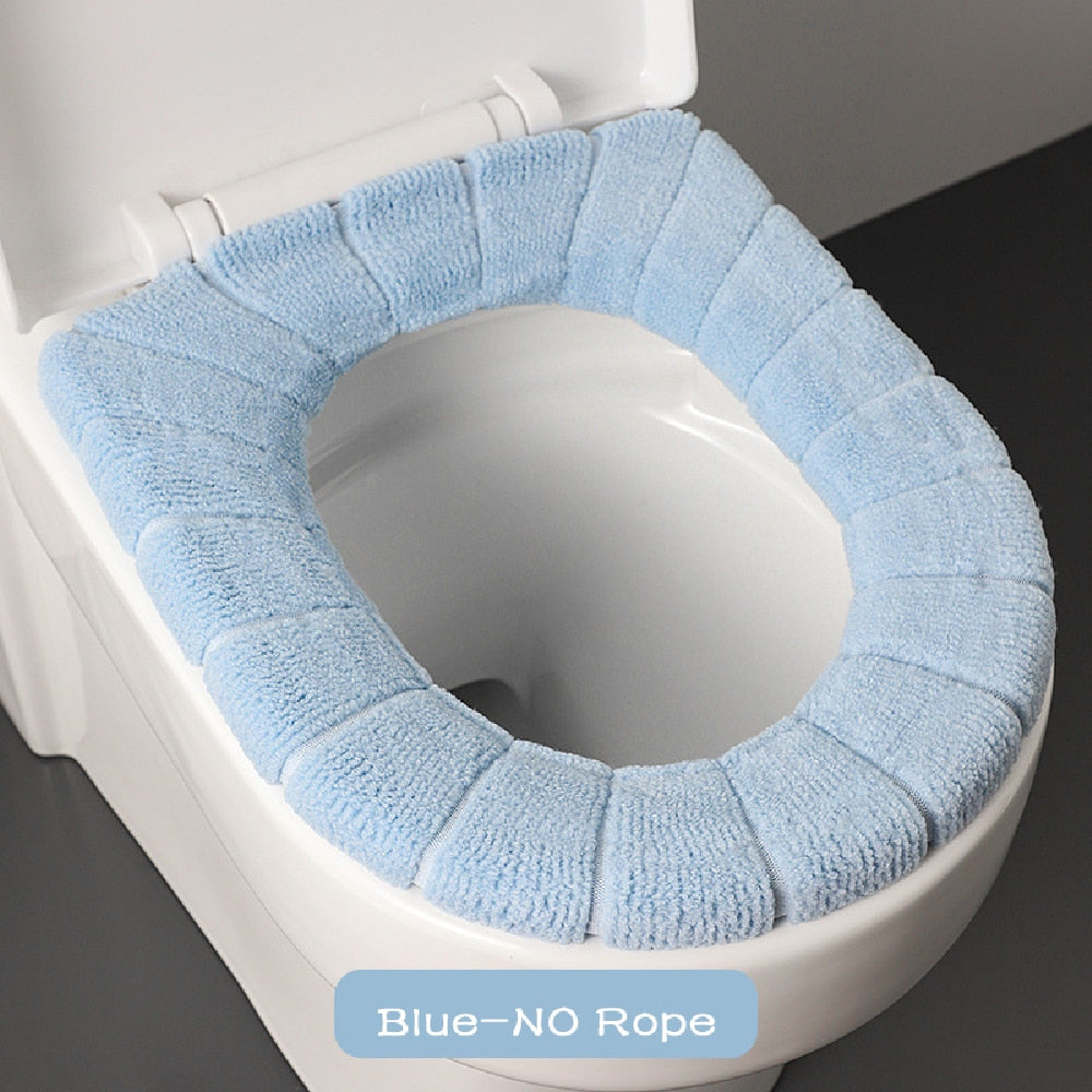 Universal Soft Warm Toilet Seat Cushion.  Easily removed and washable.
