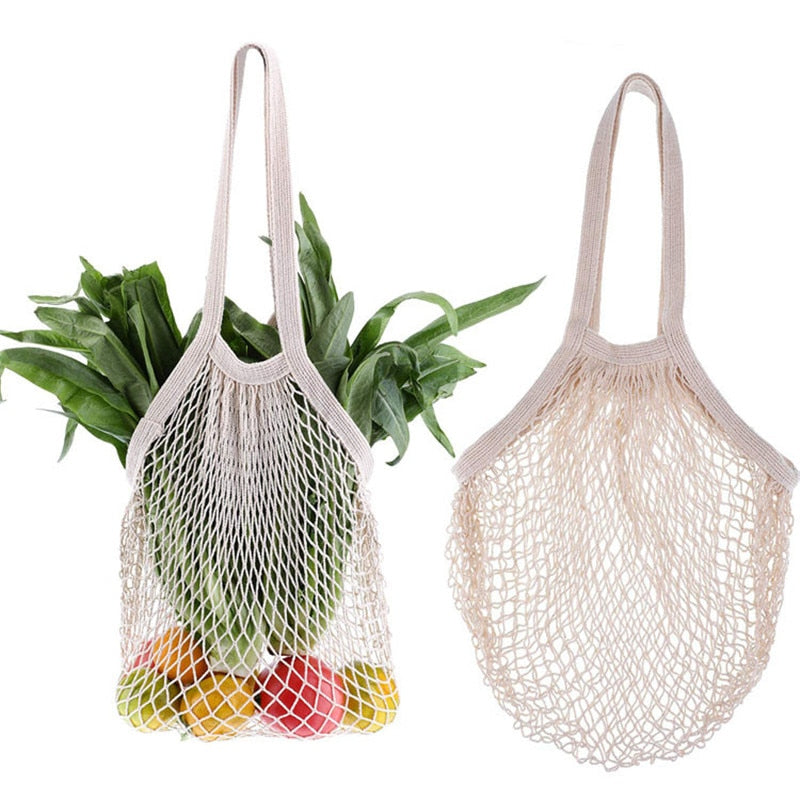Reusable Cotton Mesh Produce Bags for Vegetables/ Fruit.