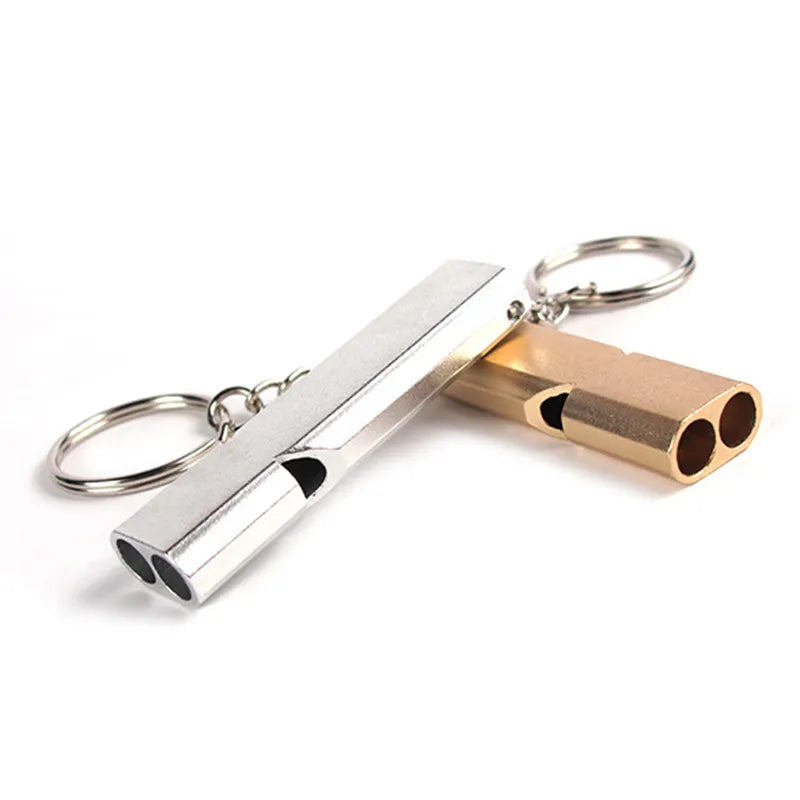 1 Pcs Double Pipe Whistle with High Decibel For Emergencies And Camping.