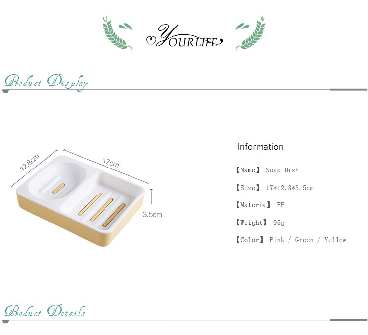 Double Layer Soap Dish. Easy to Drain and Clean.