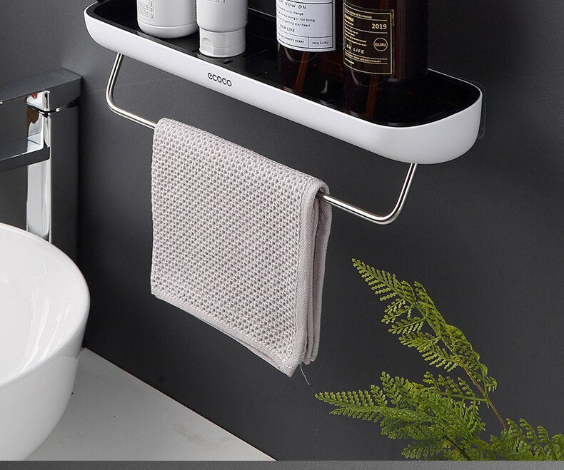 Bathroom/Kitchen Wall Mounted Shelf With Or Without Towel Bar.