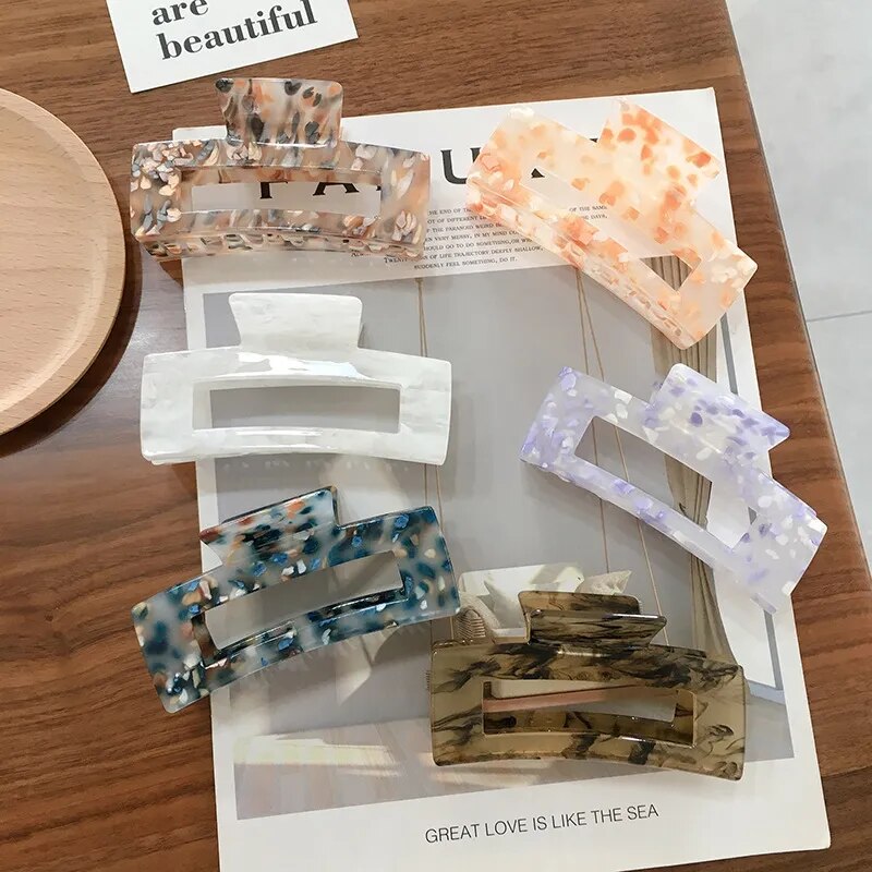 Women's Large  Acrylic Hair Clips.