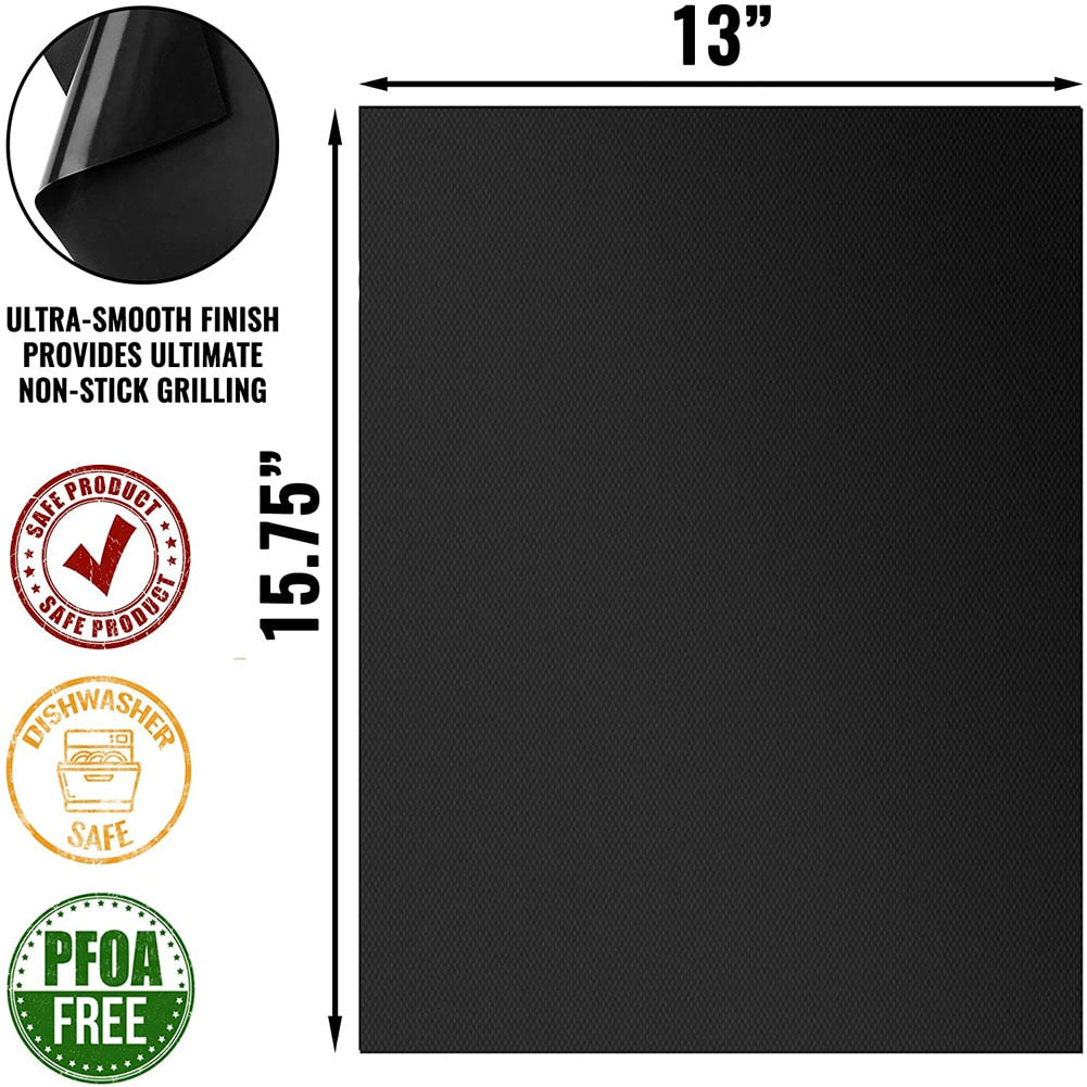 40 * 33cm BBQ Grill Mat For Outdoor Baking Non-stick Reusable Cooking Pad. 40 * 33cm