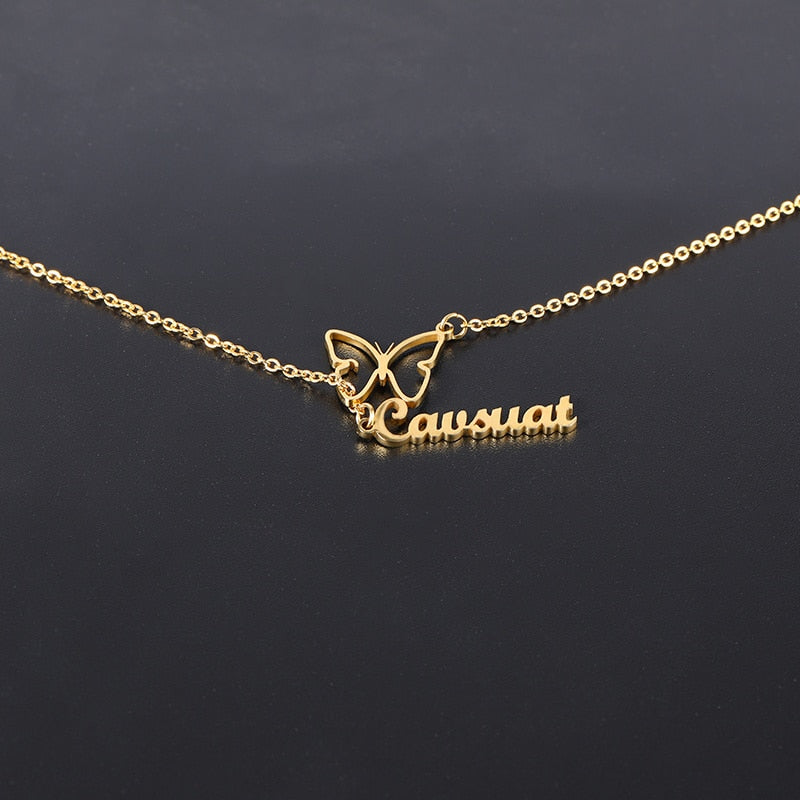Vintage Custom stainless steel personalized necklace.