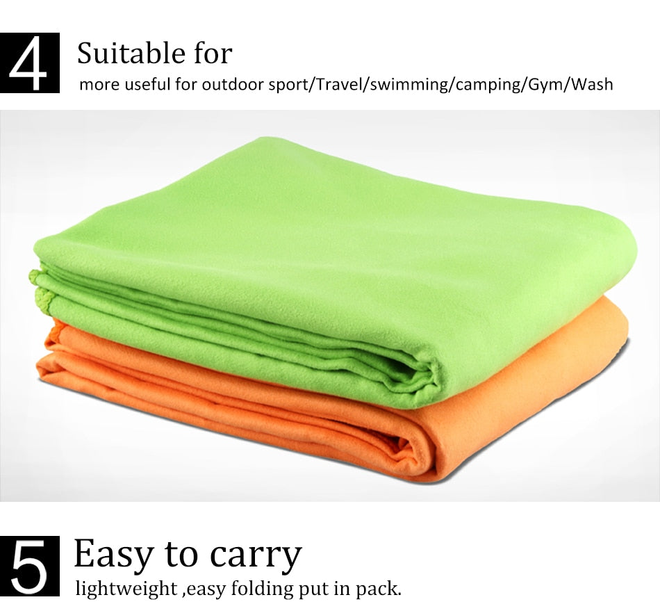 Copozz Microfiber, Easy Drying Small OR Large Travel Towel.