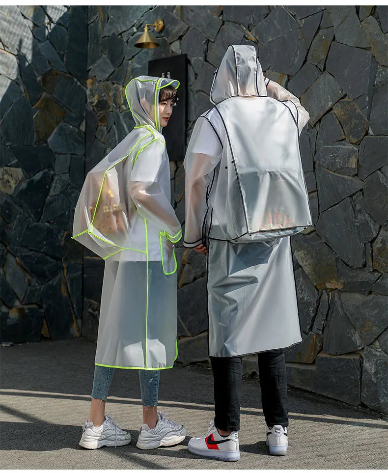 Women OR Men's Hooded Raincoats With Schoolbag space