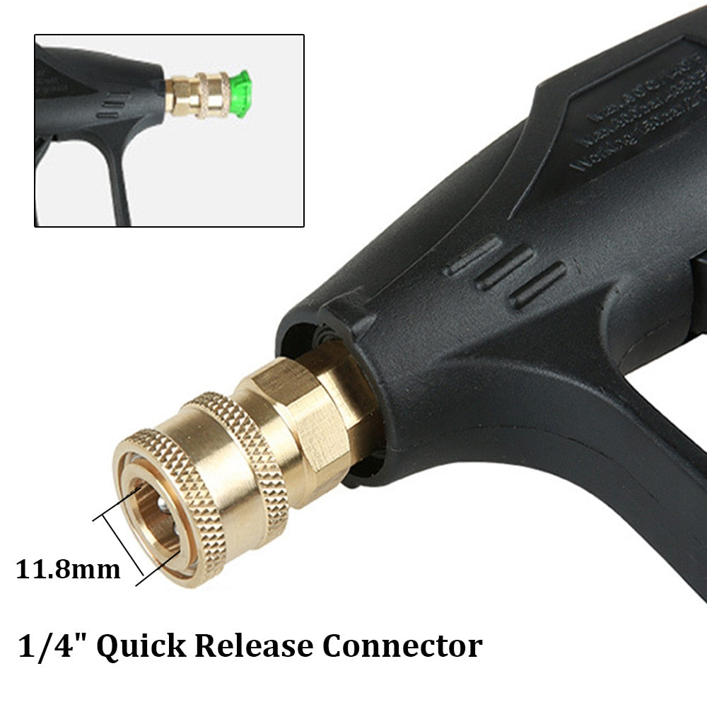 1L Adjustable Car Washer Gun And Soap Container.  1/4" Quick Release with 5 Nozzles.