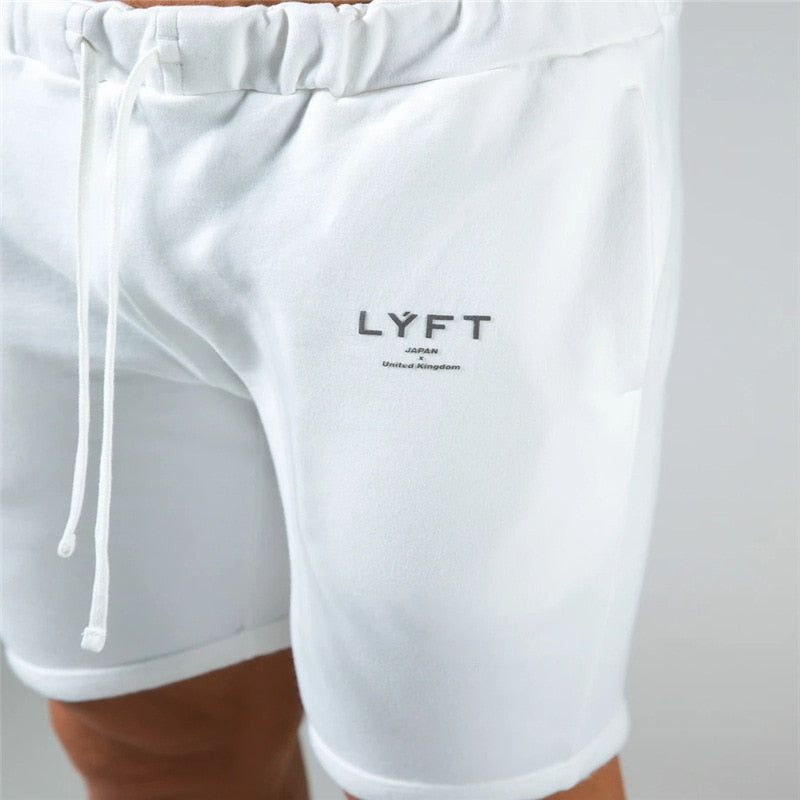 Men's cotton casual, gym shorts.