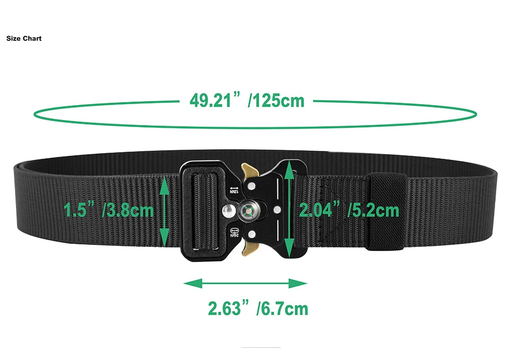 Multi Function Canvas Compass Tactical Belt.