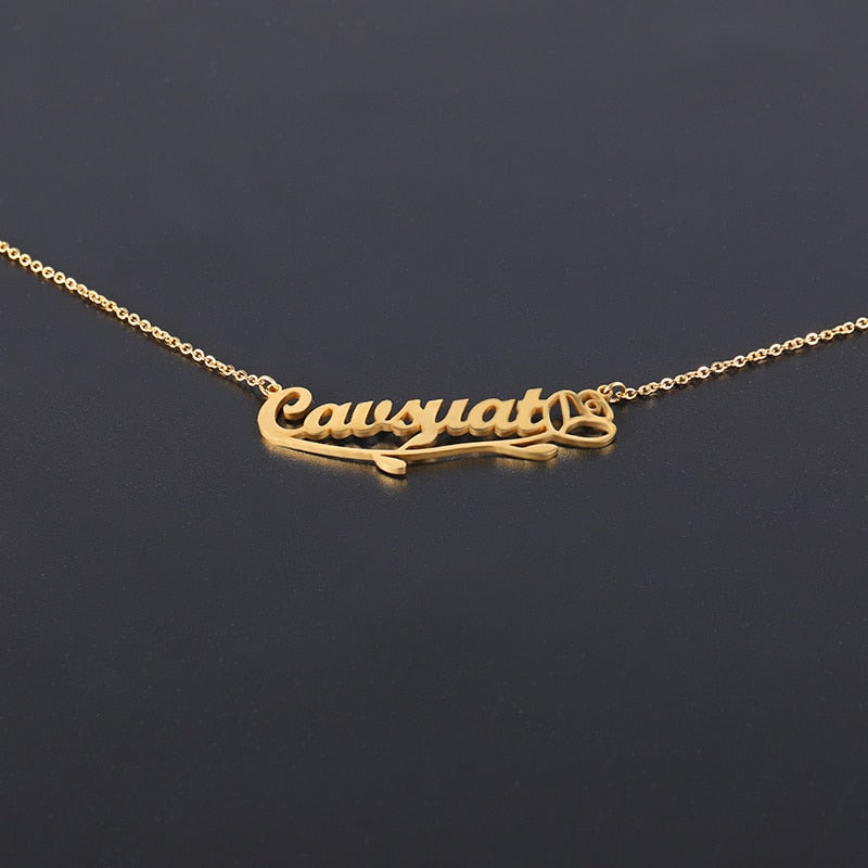 Vintage Custom stainless steel personalized necklace.