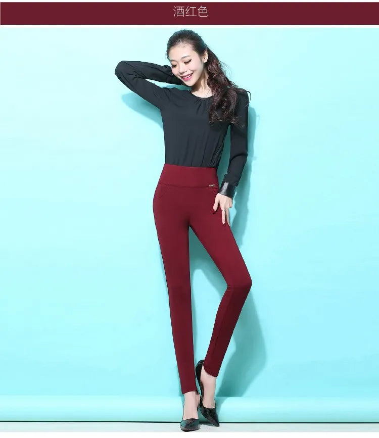 Women's High Waist Winter thick Warm Leggings.