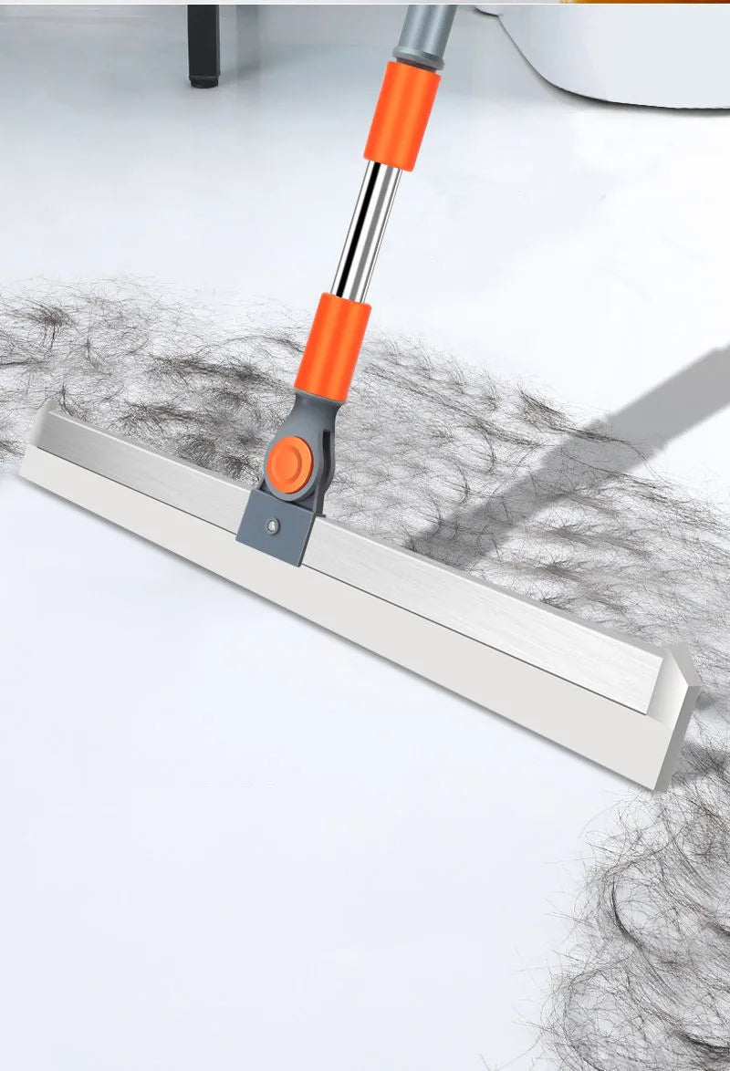 Silicone Magic Broom With Wiper For Floors Or Glass With 82-125 Extension and 180 Degree Swivel