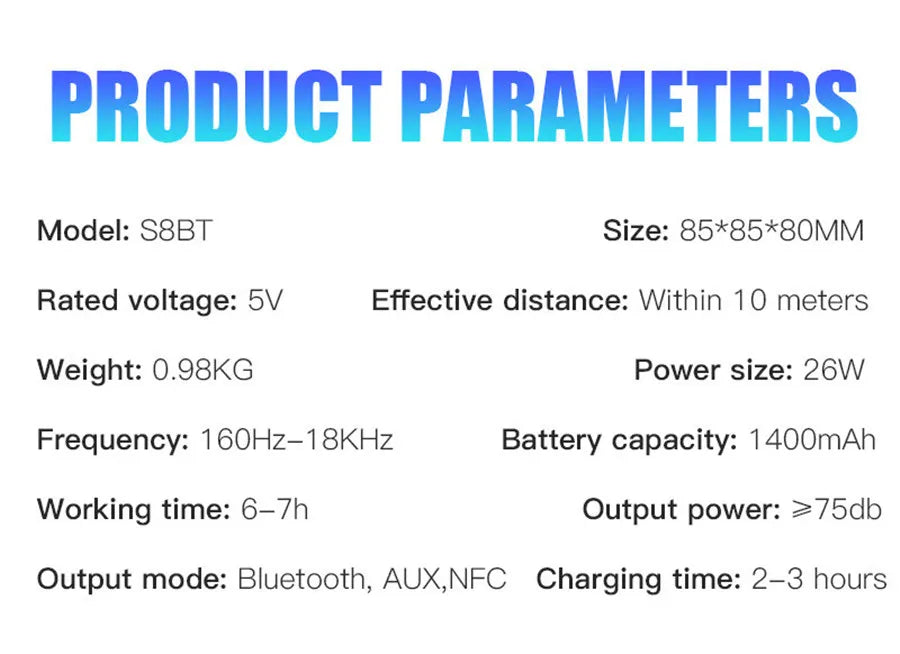 Adin 26w Vibro Wireless Min Bluetooth Speaker.