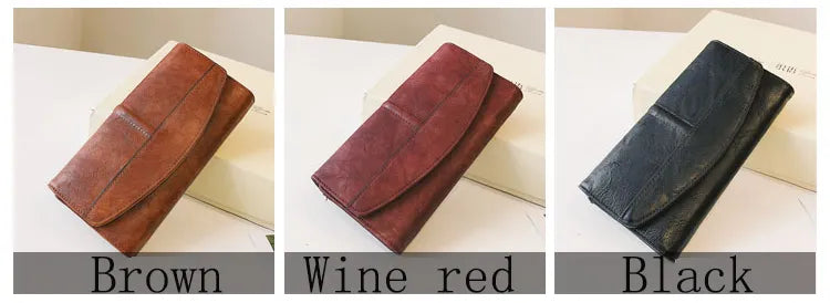 Women's Trifold Leather Wallet.