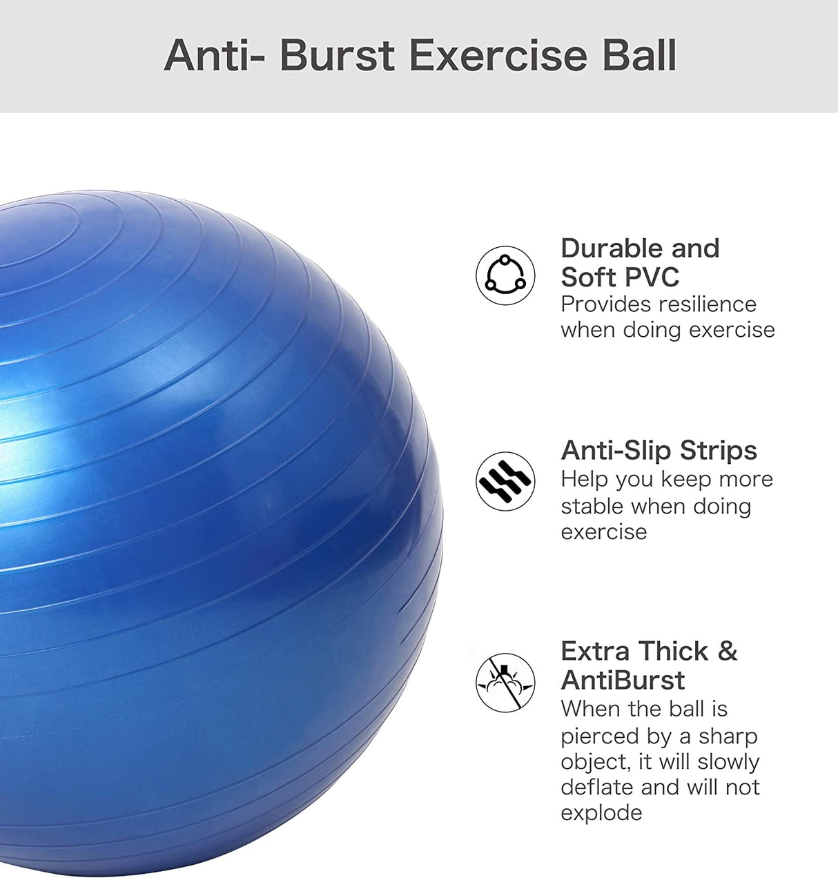 Yoga/Pilates 45CM Or 55CM Cm Fitness Ball.