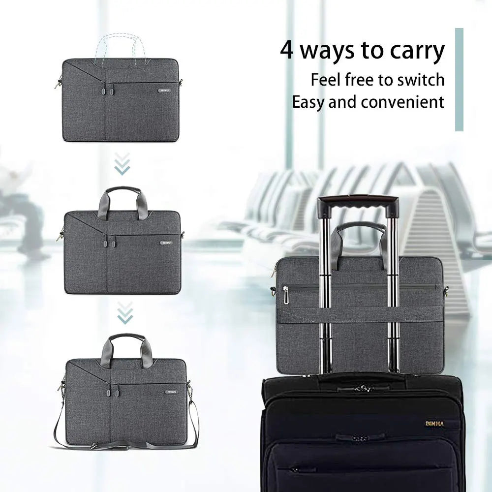 WiWU Waterproof Laptop Bag 15.3,16, 15.6, 14.2,Or 13.3  For MacBook Air Or Notebook Bag