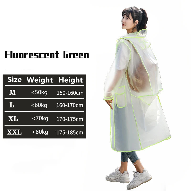 Women OR Men's Hooded Raincoats With Schoolbag space