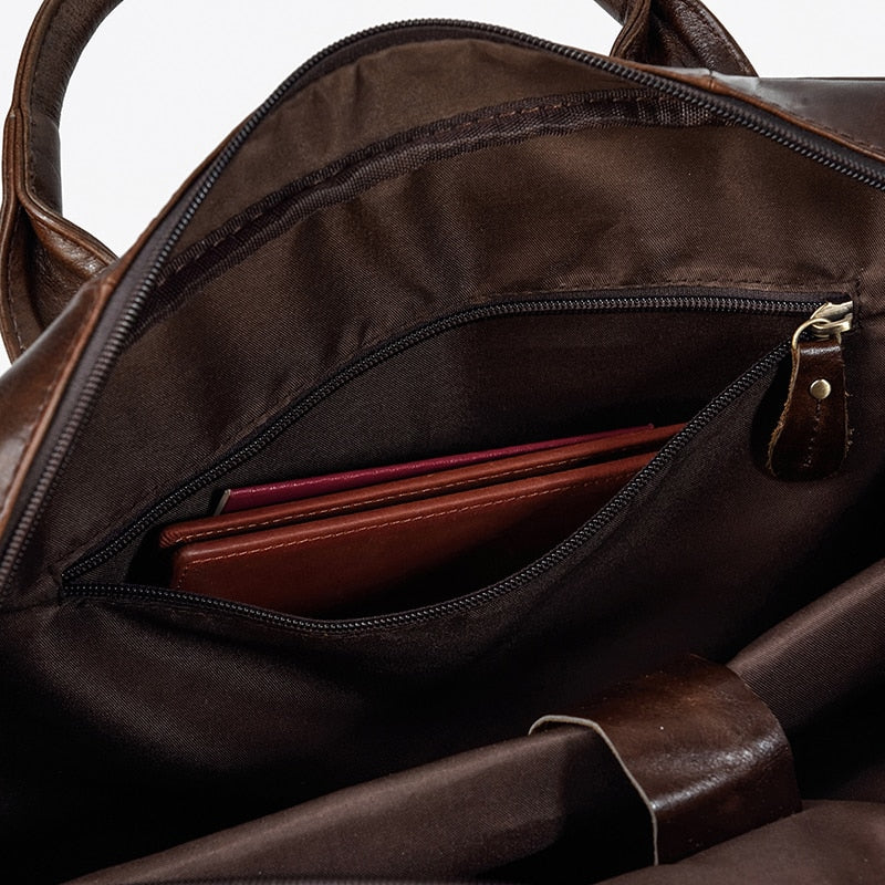 Genuine Leather Laptop Briefcase.