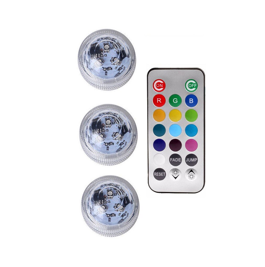 IP68 Waterproof, Battery Operated, Multi Color Submersible LED Light For Fish Tanks, Ponds, OR Swimming Pools.