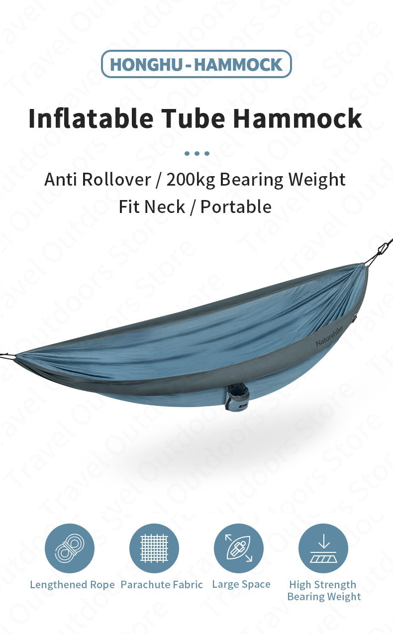 NatureHike Loading weight 200KG Ultralight Inflatable Camping Hammock.