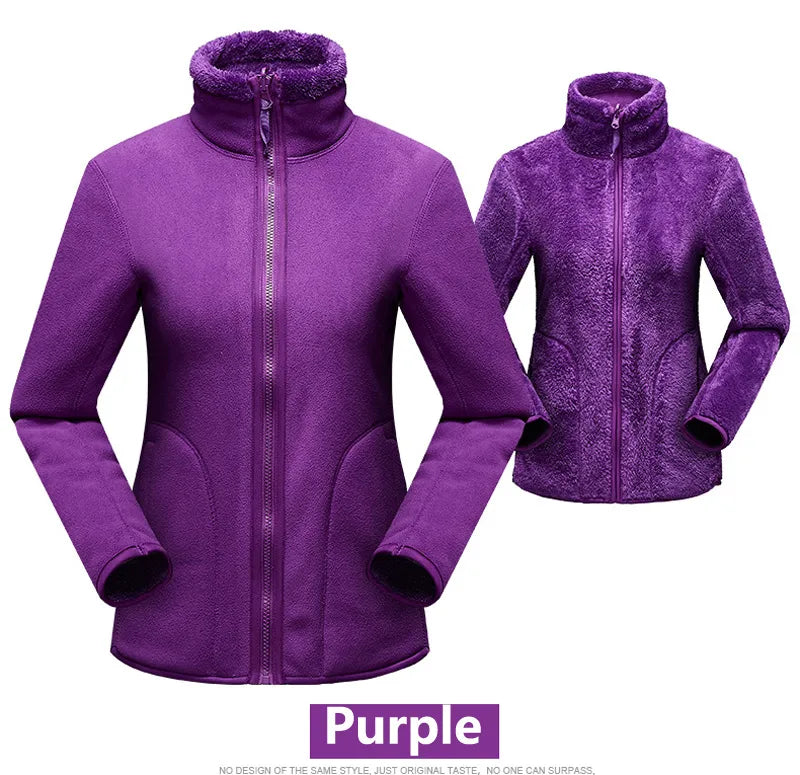 Women's Warm Reversible Polar Coats.