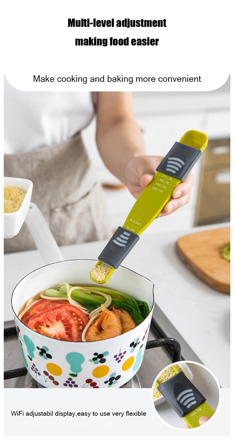 adjustable nine stall double ended measuring spoon