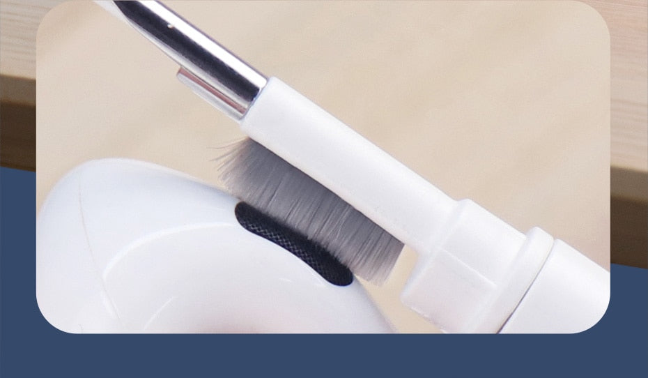 Hagibis Cleaner Kit for earbuds . Kit includes all in one pen with metal tip, brush head and sponge to clean hard to get places.