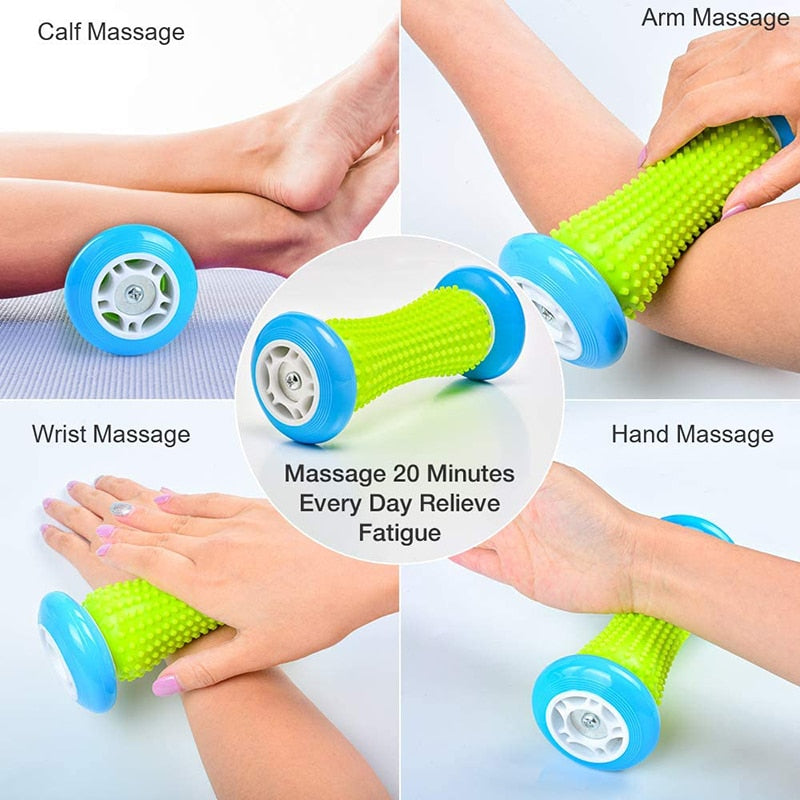 Roller Massage For Relief of Plantar Fasciitis, Arch pain, hand, wrist and leg fatigue.
